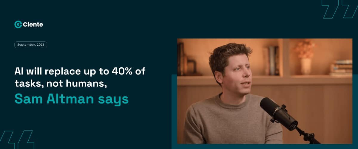 AI will replace up to 40% of tasks, not humans, Sam Altman says