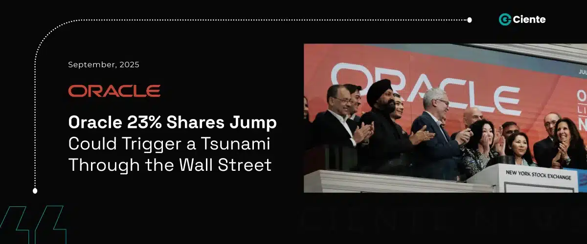 Oracle's 23% Shares Jump Could Trigger a Tsunami on the Wall Street.